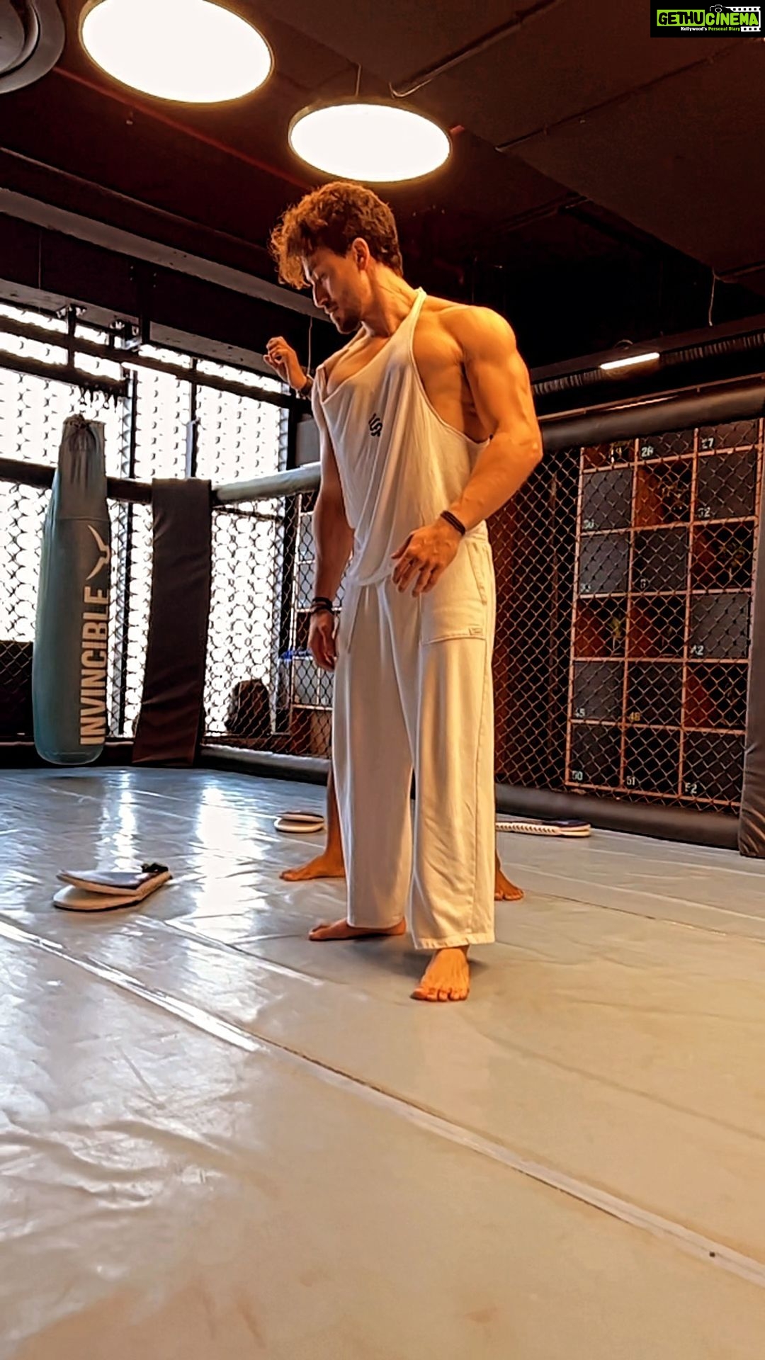 Tiger Shroff Instagram - If anybodys having a bad day and needs a human punching bag, pls contact my bro @nadeemakhtarparkour88 😂❤️💥👊 @mmamatrixgym