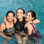 Kritika Sharma, friends, swimming