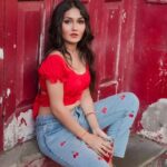Kritika Sharma, red dress, hd, photoshoot, young