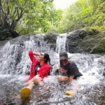 Adah Sharma Instagram - It's minus 7 degrees where I'm at now ...maybe if i share these pics (clicked in a non cold location)i might feel warm 😁😁 Han han janwar last photo mein hai... 🐸Mendak on the rocks 😁 Thank you for the pics @_photographer_sahil_shinde_ @canaryislandslonavala for the pics and making sure we reached the top without falling down 🤣😬 #100YearsOfAdahSharma #adahsharma #waterfall #DontMissTheSkeletonOnMyTee . . . P.S. this is my friend since we were in school. She might unfriend me if i tag her 🙄 that's what friendship has come to these days *sighhhhhhhhhh*