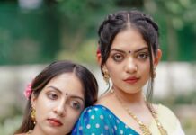 Ahana Kumar Instagram - sisters 🦋 ഓണാശംസകൾ ✨ Shot by @sk_abhijith Jewellery @regaljewellers_in Hair @brahma_hairandmakeup 🌼✨