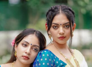 Ahana Kumar Instagram - sisters 🦋 ഓണാശംസകൾ ✨ Shot by @sk_abhijith Jewellery @regaljewellers_in Hair @brahma_hairandmakeup 🌼✨