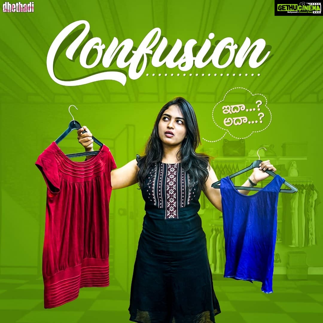 Alekhya Harika Instagram - Namastey people, new video gonna release tomorrow 'Nenu aithe mirchi bajji or pani puri ki confuse aitha๐ค' What about you guys ? Meeru deneki confuse aitharu ๐๐