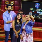 Alekhya Harika Instagram - Crazyy collab on sets of no.1 yaari...!!! The video will be out soon on Mahathalli channel #staytunned Thanks @ranadaggubati for your time and it was lovely chatting with you😊 Ramanaidu Studios
