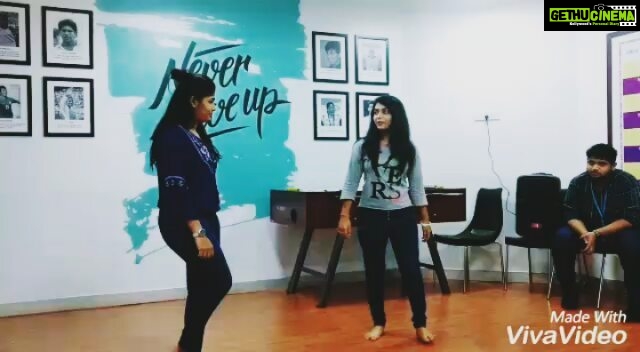 Alekhya Harika Instagram - Why walk when you can dance 💃@algoleruchika 😘#amazon#dancers#auditions#yearendblast#comingsoon#okaybye# Pc:@rithvikkandukuri3 😋 Amazon India Development Center