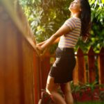 Alekhya Harika Instagram - Location : @mangowoods_destiny (definitely My Hangout Spot ) My Street’s app jazz music and gold sunflower 🌻 📸 @atchuth_varma