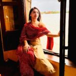 Alekhya Harika Instagram - How About Sakhi feels…..in kerala ❤️ #houseboat #alleppey #backwaters