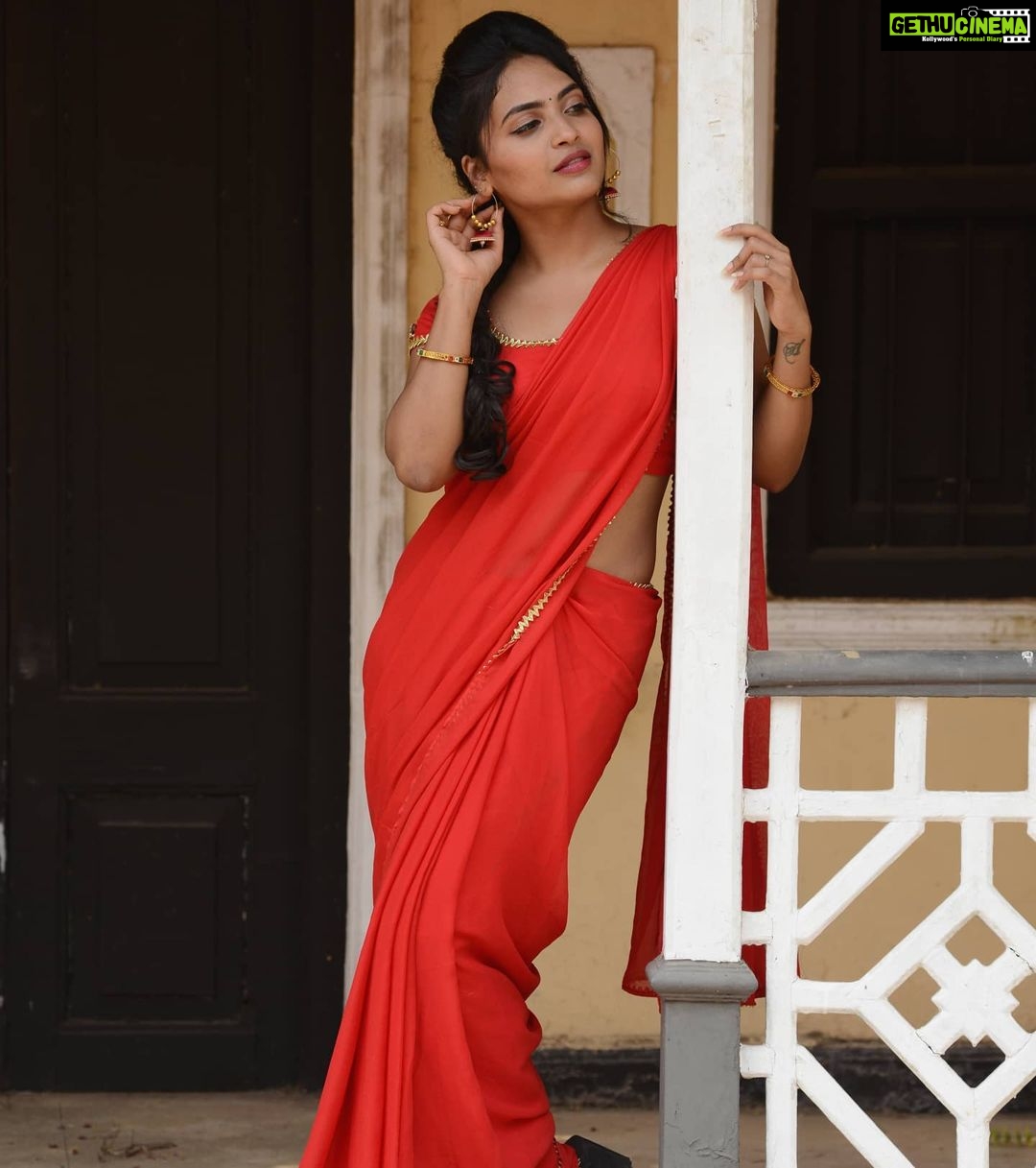Alekhya Harika Instagram - Happy Ugadi ❤ Designed by : @navya.marouthu MUA : @makeupbyprashanthi