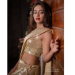 Alekhya Harika Instagram - Slaying it in gold Designed by : @navya.marouthu
