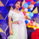 Alekhya Harika Instagram - Don't Worry Be little Purple 😉 happie Monday people Outfiby :@aarhabykalpanapravalika Jewellery :@treasureboxoriginals Styling : @workofelan #stylingtalesbyjyo #stylingbyshirisha
