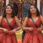 Alekhya Harika Instagram - Shining In Red💃❤ - #TeamAlekhyaHarika Dress Courtesy: @jahnavivarmalabel 😍 #GoGirl #girlpower #harikasroadtofinale #WeAreWithYouHarika #wesupportharika #alekhyaharika #biggbosstelugu4