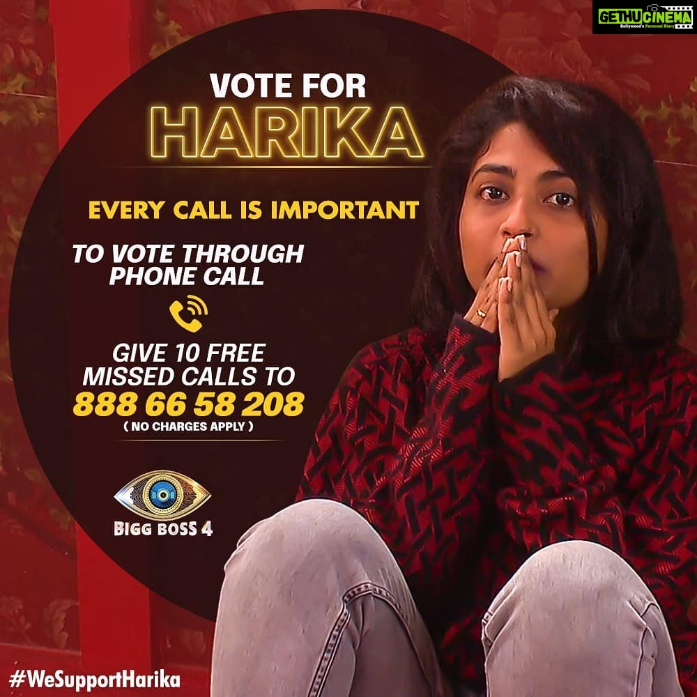 Alekhya Harika Instagram - Every call is important ☎️ Please #VoteForHarika🗳❤ #LetsDoThisFam💪 Go to Disney+Hotstar App 1. Type BiggBoss Telugu 2. Click on Vote 3. Tap on Harika's profile (10 times) #alekhyaharika Give a Missed Call to 888 66 58 208 (Limit 10 Missed Calls per day) #GoGirl #girlpower #queenoftasks #harikasroadtofinale #WeAreWithYouHarika #wesupportharika #alekhyaharika #biggbosstelugu4