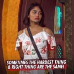 Alekhya Harika Instagram – Sometimes the hardest thing and right thing are the same!
– #TeamAlekhyaHarika
#WeAreWithYouHarika #wesupportharika #harikasroadtofinale #biggbosstelugu4