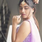 Alekhya Harika Instagram – Can’t wrap up with out posting Close Up Pictures :) 
And sure taking a break from lavender love 🫣🤪

Outfit : @sowbhagyamatchings 
Design : @naga.ashish