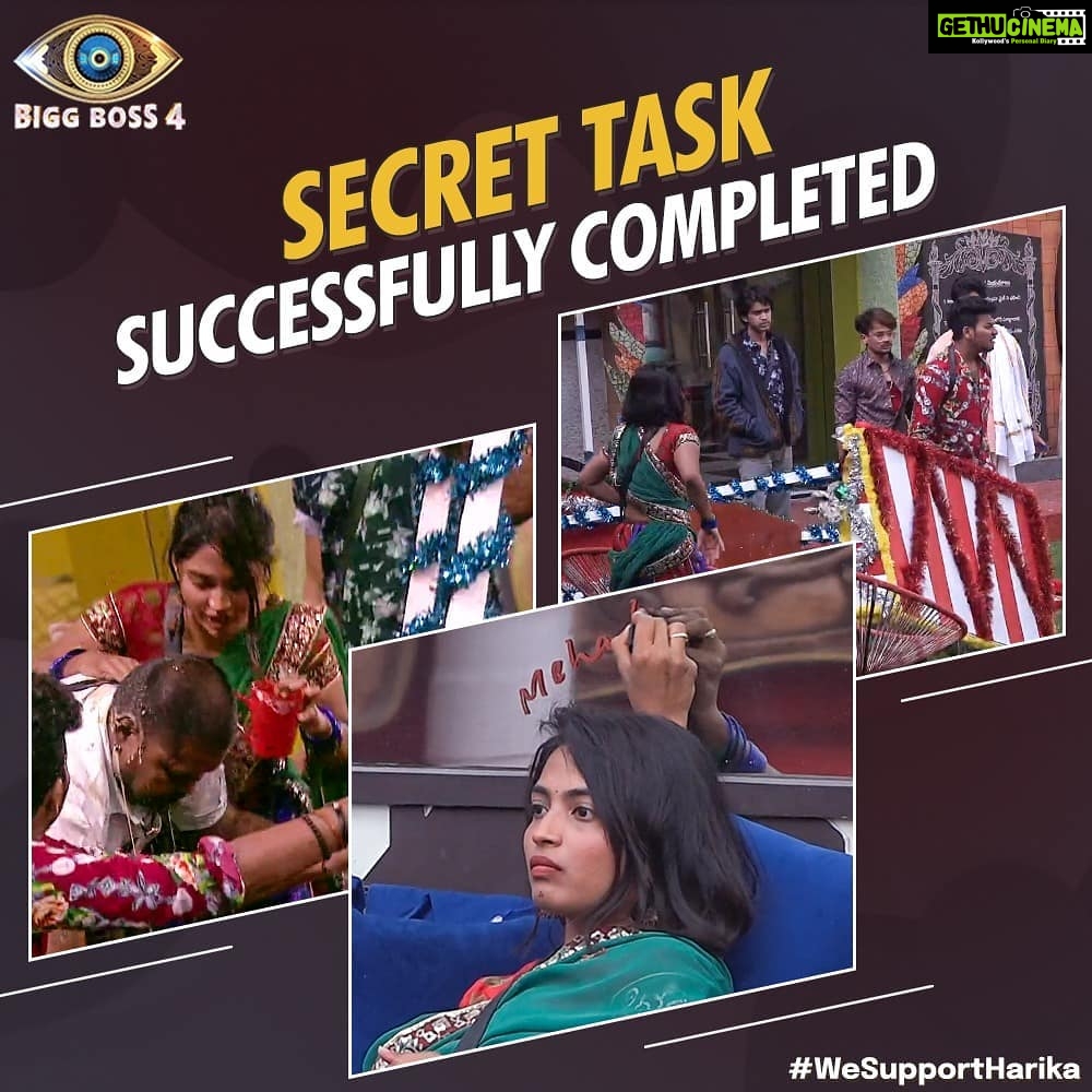Alekhya Harika Instagram - Secret task completed🕴❤ Yet another milestone. 5th captaincy task for her. Will she become the captain? #TeamAlekhyaHarika Please #VoteForHarika #LetsDoThisFam #SupportHarika Go to Disney+Hotstar App 1. Type BiggBoss Telugu 2. Click on Vote 3. Tap on Harika's profile (10 times) #alekhyaharika Give a Missed Call to 888 66 58 208 (Limit 10 Missed Calls per day) #TeamAlekhyaHarika #BiggBoss4Telugu #biggbosstelugu4 #biggboss4