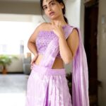 Alekhya Harika Instagram - I guess lavender is my New Black 💜 Happy Sunday 🎉 Designed : @naga.ashish @sowbhagyamatchings 📸 @atchuth_varma