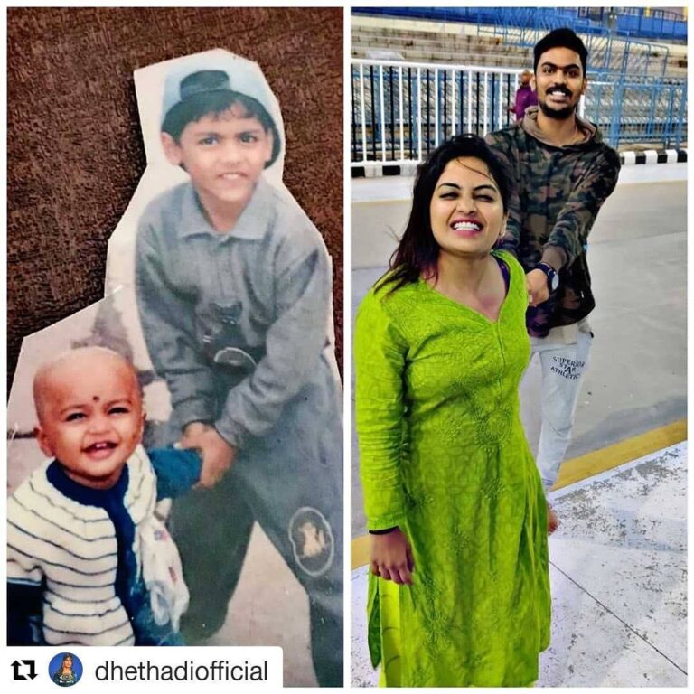 Alekhya Harika Instagram - Bro@Daddy👫💞 @vamshi_karthik #Repost @dhethadiofficial (@get_repost) ・・・ Because I have a brother, I’ll always have a best friend ❤️. #teamalekhyaharika @alekhyaharika_ #bigbosstelugu #wesupportharika #dhethadi