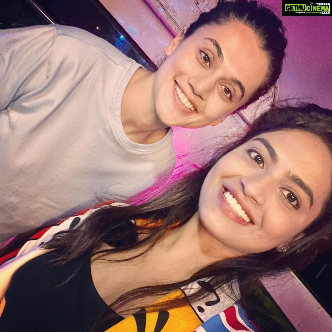 Alekhya Harika Instagram - There we go with our very own Mithali Raj and Taapsee Pannnu caught them in Hyderabadi bus ,lets see what happened next ? Excited? Iβm pretty much π«Άπ»π #staytuned