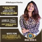 Alekhya Harika Instagram – Please do #VoteForHarika & #SupportHarika ❤

Go to Disney+Hotstar App
1. Type BiggBoss Telugu
2. Click on Vote
3. Tap on Harika’s profile (10 times)
#alekhyaharika

Give a Missed Call to 888 66 58 208 (Limit 10 Missed Calls per day).

Let’s do this 💪
#wesupportharika #TeamAlekhyaHarika
#BiggBoss4Telugu #biggbosstelugu4 #biggboss4