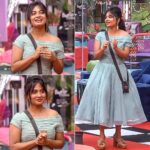Alekhya Harika Instagram - Butta Bomma In the BB house😃😍 #TeamAlekhyaHarika Dress Courtesy : @jahnavivarmalabel 💙 #alekhyaharika #biggbosstelugu4 #BiggBoss4Telugu #biggboss4