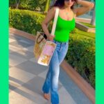 Ameesha Patel Instagram - DELHI …I wear my greens 🥬 😛😛… ready for my work day ahead .. have a lovely day everyone 💚💚💚💚💚🍀🍀💚💚💚💖