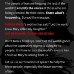 Amy Jackson Instagram - We see you, we hear you and we are with you #MahsaAmini