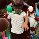 Amy Jackson Instagram - A birthday party for my real life little Superhero, I love you Dre 💚 @grapeandfig I just adore you! Thankyou for helping me create the garden party of dreams 🍇🥑🫒🫐(and vegan 🧀!!)