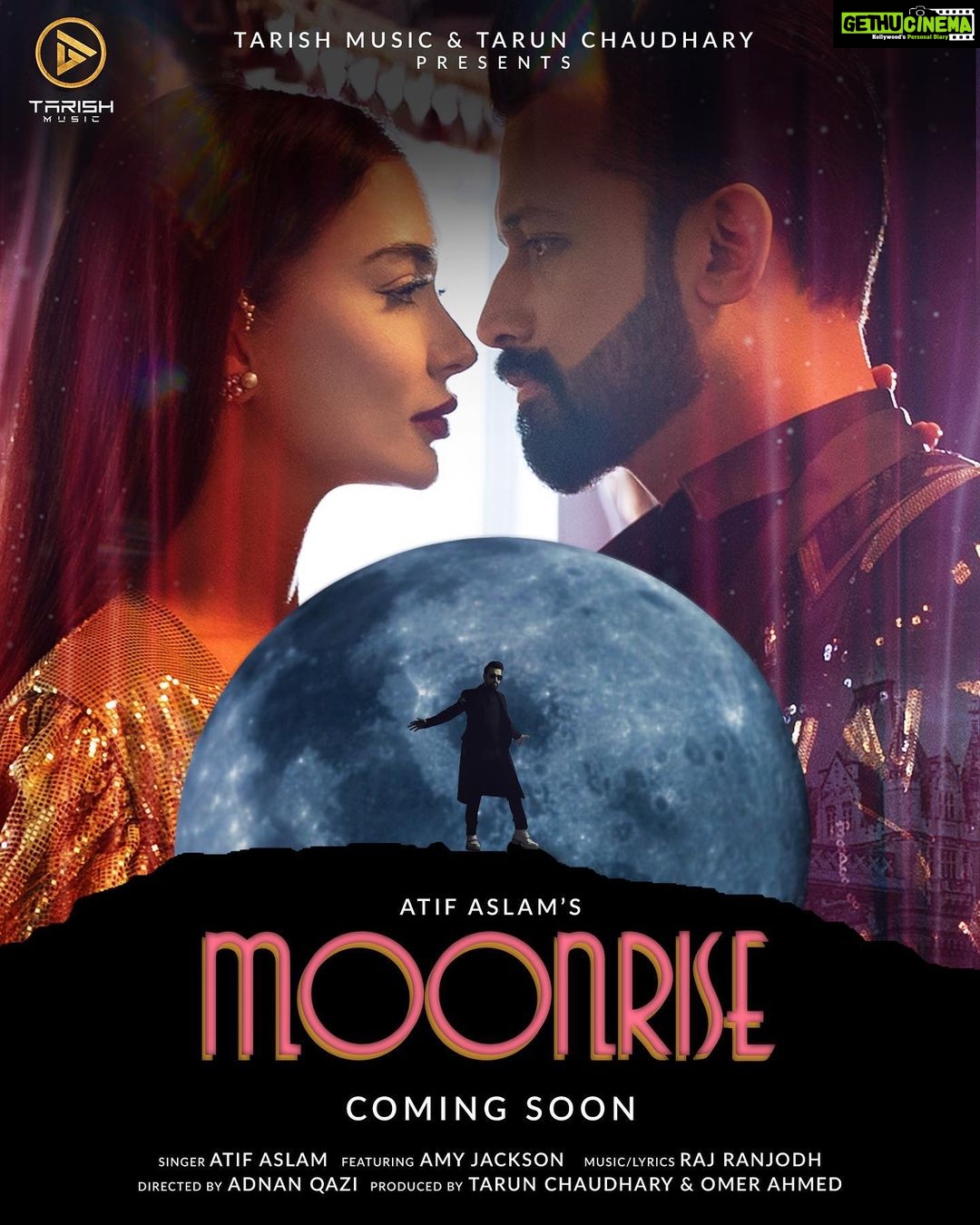 Amy Jackson Instagram - The most romantic place in the cosmos ๐ - Moonrise, coming ๐ Thankyou @atifaslam for having me be a part of such a special song. We canโt wait to share it with you all! London, United Kingdom