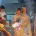 Amy Jackson Instagram - A new moon and a Diwali filled with love, light, more loveeee, more lightttt and a universe full of gratitude✨ Feeling beyond blessed to be in India with my lil boy for the first time.. we celebrated with friends who are as good as family - missed this beautiful country. Thankyou @rp3825 for diving headfirst into the sea with us and capturing these special shots 🫶🏼 & thanks lil love @ruchi.munoth for kitting Dre out with his first kurta by @toraniofficial 🥹 InterContinental Chennai Mahabalipuram Resort