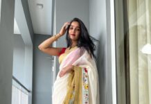 Anikha Instagram - Happy Onam❤️ @arsignatureofficial