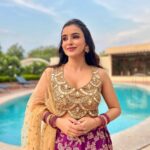 Ankitta Sharma Instagram - क़ातिल हर तेरा बहाना हुआ.. 💜 Outfit by @yeh_lehenga_nahi_mehenga MUA: @sonugupta9588 Jewellery by @aquamarine_jewellery Styled by @shrushti_216
