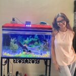 Anushka Sen Instagram - Recreated some of my pictures from Jamshedpur ( nana Nani’s house ) 🫶🥰 . P.S Mithu the parrot and the fishes are older to me 😂 We are growing up together 😬