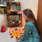 Anushka Sen Instagram - Wish you all a very Happy Diwali from Sen family ✨🪔🧿🤍