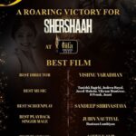 Anveshi Jain Instagram - Congratulations Vishnuvardhan for your massive achievements .It has been so rewarding to have known you ! There are people who inspire you with their wisdom & words and other kind just by setting an example. You always told me “how you do one thing is how you do everything.” Seeing your work I understand better, what it meant . Thank you for making me a part of Shershah with my song & directing it. I will always cherish- “Raataan lambiyaan” (freemix version )! Congratulations to you and the entire team of Shershaah to give us such a good film 🎥. #worldcinemaday #shershaah #vishnuvardhan India