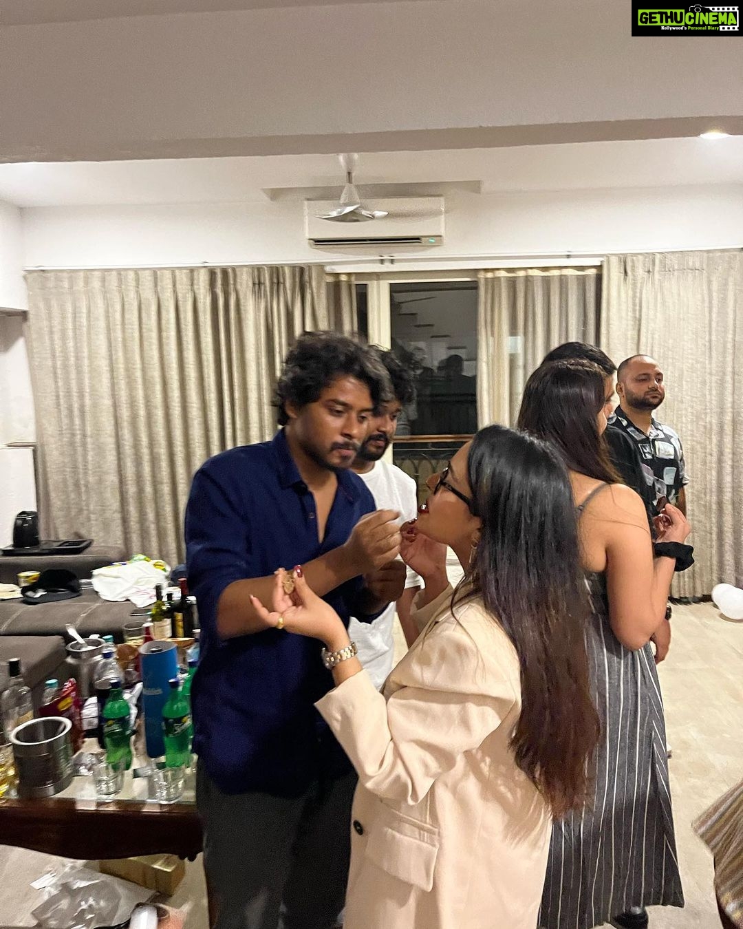Apoorva Arora Instagram - Thanks to every single one of you for taking the time to wish me and to all my OGs who came together to celebrate with me ♥️ @parikshitjoshi_ put together a show for me and styled me for the night ♥️ All I’m going to say here is that I have never felt this special and I love and cherish every single one of my homies, I am who I am because of the people I have grown up with, learnt from and been guided by. @name_is_joshi @nitakharwar @thanda_angaara @mitshu_niyant_lall @niyant_lal @tanzzz_roy @anuja_sukhwal @banerjeeeeeeee Missed you @gunjan_sainii_ @pranjalkriplani