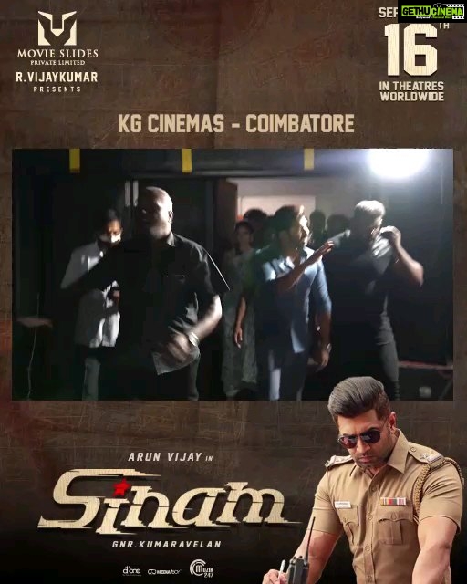 Arun Vijay Instagram - ❤️🤗 #Coimbatore #SinamFromSept16th