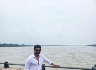 Arun Vijay Instagram - Hope to see our River Kaveri like this through out the year!! ❤️ #SinamPromotionalTour