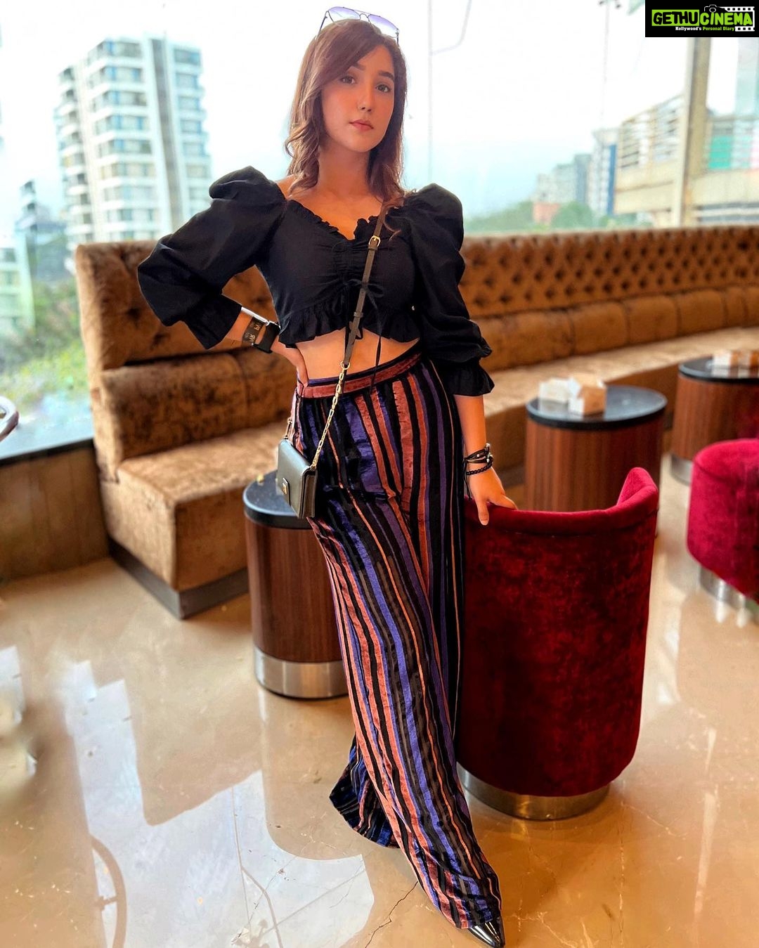 Ashnoor Kaur Instagram - We’re all poems, different forms💙 . . . #AboutLastNight #WhatIWore Wearing @howwhenwearclothing Bag @annekleinofficial Heels @jimmychoo