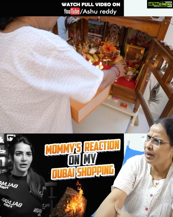 Ashu Reddy Instagram - Why mom?! π«π° my mom burnt my favorite bag!! π Watch the video, LINK IN MY BIO.. MUST WATCH.. full funny thoughππ #ashureddy #youtube #mymommyshocksme #dubaidiaries