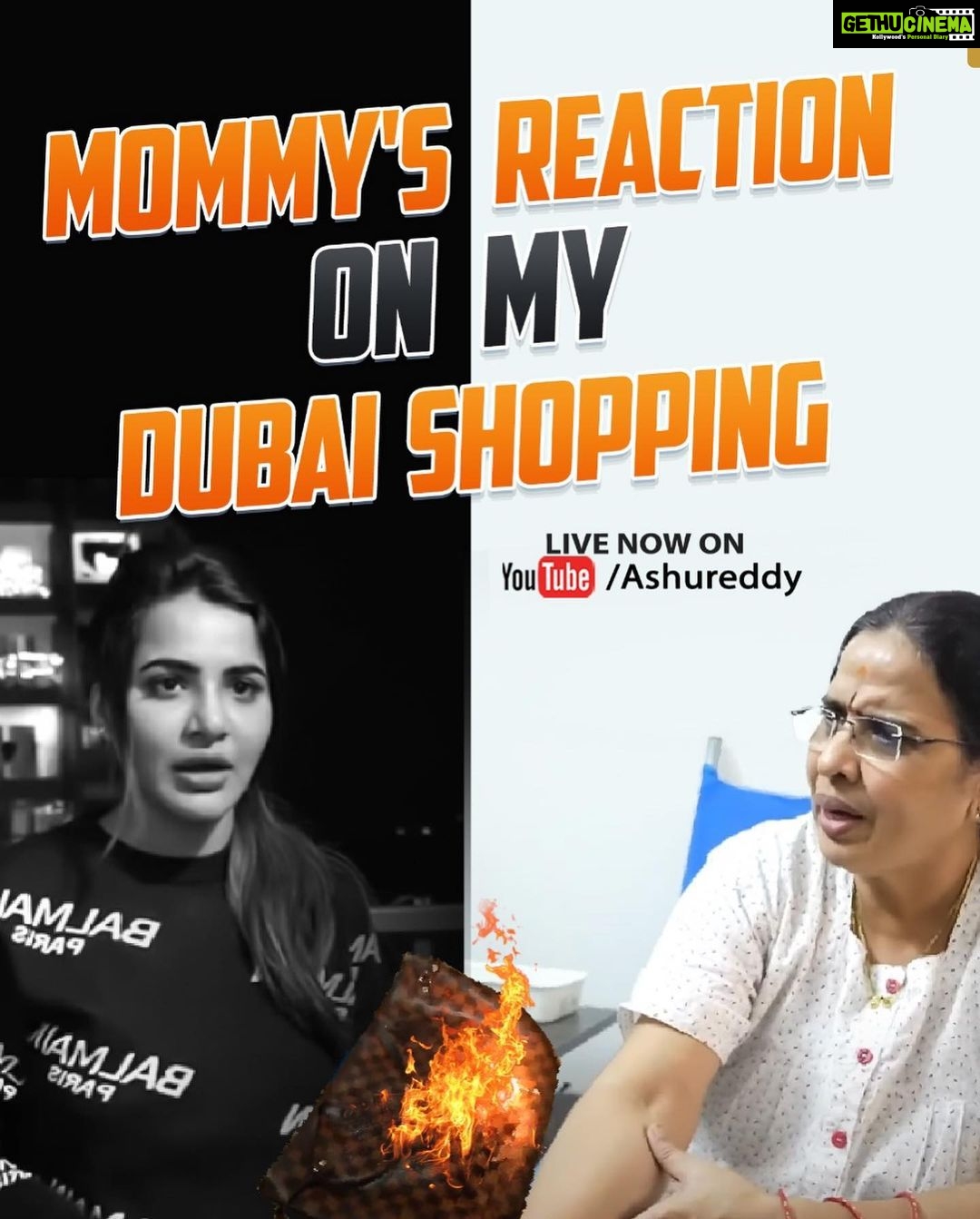 Ashu Reddy Instagram - Why mom?! π«π° my mom burnt my favorite bag!! π Watch the video, LINK IN MY BIO.. MUST WATCH.. full funny thoughππ #ashureddy #youtube #mymommyshocksme #dubaidiaries