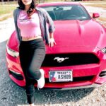 Ashu Reddy Instagram - Back to Good days, #myfirstcar #mustang #ashureddy ❤️