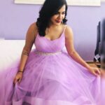 Ashu Reddy Instagram - Right before I entered the house ❤️ #lifetimememory #bigbosstelugu3 😊🎉 Dress courtesy : @athelliss @kirthana_sunil 💜
