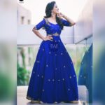 Ashu Reddy Instagram – Chin up queen, else crown might fall 👑❤️ #royalblue @faawe.fashionhouse 💙