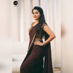 Ashu Reddy Instagram - Chocolate georgette 🤗👑 @faawe.fashionhouse ❤️
