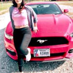 Ashu Reddy Instagram - Can someone help me sit on the bonnet?! #justkiddinglol #mustangdrivers #Fun •SummerOutside•