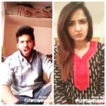 Ashu Reddy Instagram - Jalsa Dubsmash with @harish_kumar____ jibiri🤓 #powerstardubs #friendstogether🎈🙋🏻😬 #dubsforfun💙