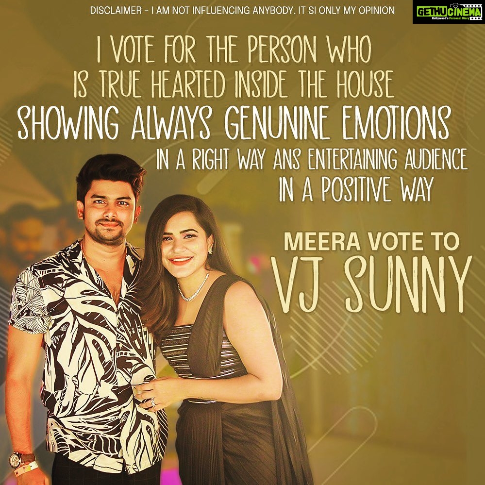 Ashu Reddy Instagram - Again, not influencing anyone! This is mine and @sipligunjrahul mutual support and opinion. ♥️ #ashureddy #vjsunny #biggboss5telugu #supportsystem ☀️♥️ @iamvjsunny