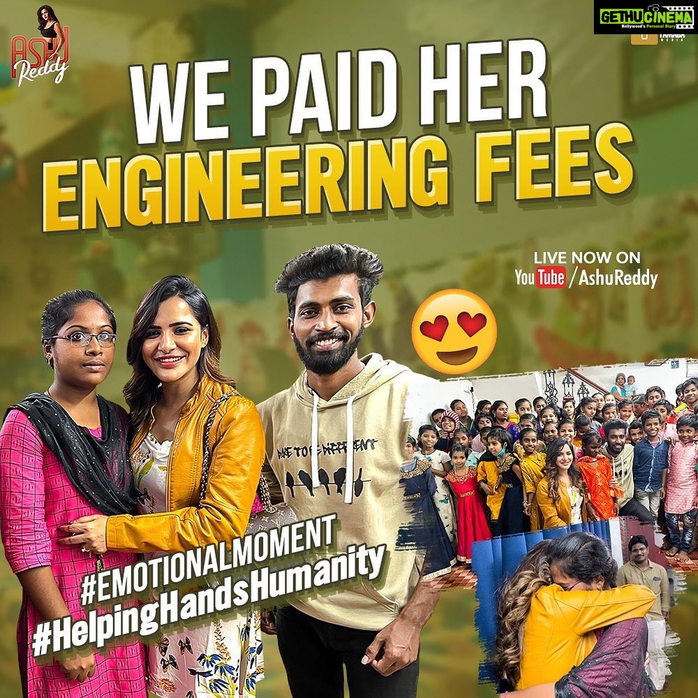 Ashu Reddy Instagram - MY HAPPIEST MOMENT ♥️ Her mom hugged me and cried, I think God has given me this opportunity to help them!! Watch the video now, LINK IN MY BIO!! #ashureddy #thankful #godisgoodalways #youtube @helping_hands_humanity @hari_express ♥️