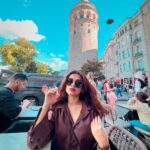 Avneet Kaur Instagram - Having san sabastian cheesecake and Turkish coffee in front of the beautiful Galata Tower on the busy istiklal street!❤️😍 what a vibe! @turkiyetourism_in @goturkiye #istanbulisthenewcool #GoTürkiye Galata Tower Istanbul