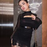 Avneet Kaur Instagram - Havin no regrets is all that she really wants.🖤🥀 Wearing- @tomberamoureuxin